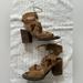 Free People Shoes | Free People Lennon Tan Suede Lace-Up Gladiator Block Heel Sandal; Used Condition | Color: Tan | Size: 8