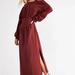 Free People Dresses | New Free People Pullover Midi Ibiza Long Sleeve Burgundy Dress Xs X-Small Beach | Color: Brown/Red | Size: Xs