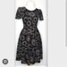 Lularoe Dresses | Amelia Star Burst Dress | Color: Black/Gold | Size: L