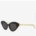 Gucci Accessories | Brand New Gucci Black And Gold Cat Eye Sunglasses | Color: Black/Gold | Size: Os