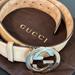 Gucci Accessories | Authentic Gucci Cream Leather Gold Interlocking G Buckle Belt 90/36 | Color: Cream | Size: Os