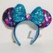 Disney Accessories | Disney Park Joey Chou Tinkerbell Minnie Ears Headband | Color: Blue/Purple | Size: Os