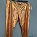 Disney Pants & Jumpsuits | Disney Minnie Rose Gold Metallic Iridescent Leggings | Color: Gold | Size: 1x