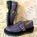 Free People Shoes | Free People Mackensie Mj Loafer Lug Sole Purple Gray Patent Leather | Color: Gray/Purple | Size: 38/8