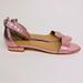 Anthropologie Shoes | Anthropologie Pin Dot Blush Pink Rose Gold Leather Ankle Strap Sandals New 8.5 | Color: Gold/Pink | Size: 8.5