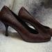 Gucci Shoes | Gucci Double G Embossed Heels Dark Brown | Color: Brown | Size: 7