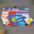 Disney Accessories | 10 Pairs Blippi Socks For Toddlers Shoe Size 4-7 | Color: Blue/Orange | Size: Osb