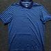 Adidas Shirts | Adidas Gold Blue Stripe Wgn America Short Sleeve Polo Shirt Size Mens M | Color: Blue | Size: M