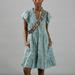 Anthropologie Dresses | Anthropologie Othilia Ginevra Ruffled Mini Dress Xs | Color: Blue/Green | Size: Xs
