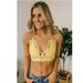 Free People Tops | Free People Fp One Adella Bralette Crop Top | Color: Yellow | Size: Xs
