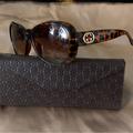 Gucci Accessories | Gucci Tortoise Shell Sunglasses | Color: Green/Red | Size: Os