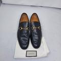 Gucci Shoes | Gucci Jordaan Black Leather Horsebit Loafer | Color: Black | Size: 8