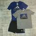Adidas Matching Sets | Adidas Boys Three Piece Short Set | Color: Black/Blue | Size: 7b