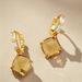 Anthropologie Jewelry | Anthropologie Crystal Hoop Stone Pendant Earrings - Nwt - Brown | Color: Gold | Size: Os