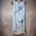 Ralph Lauren Dresses | Banana Republic Dress Womens Medium Blue Floral Slits Sleeveless Flowy | Color: Blue | Size: M