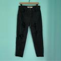 Brandy Melville Jeans | Brandy Melville Destroyed Ripped Denim Baggy Boyfriend Button Fly Jeans Black 28 | Color: Black | Size: 28