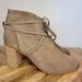 Free People Shoes | Free People Womens Wrap Around Heel Boot Leather Closed Toe Taupe Size 8 | Color: Tan | Size: 8