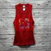 Adidas Tops | Adidas Women's Floral Print Red Mesh Basketball Jersey Tank Top Size Xs | Color: Red | Size: Xs