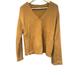 Anthropologie Sweaters | Anthropologie Joy Fringe Sweater Womens Medium Maize Mustard V Neck Bell Sleeve | Color: Yellow | Size: M