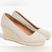 J. Crew Shoes | J. Crew || Women’s Tan Canvas Wedge. Sz. 8.5 | Color: Tan | Size: 8.5