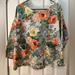 Anthropologie Tops | Anthropologie Floral Blouse Size Large | Color: Cream/Green | Size: L