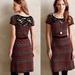 Anthropologie Dresses | Anthropologie Sparrow Striped Lace Accent A-Line Dress Size Small | Color: Black/Red | Size: S