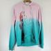 Disney Tops | Disney Little Mermaid Womens Hoodie M Ariel Pull Over Dip Dye Raw Hem Flawed | Color: Blue/Pink | Size: M