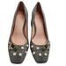 J. Crew Shoes | J Crew Celia Pumps Jeweled Glen Plaid Block Heel Plaid Rhinestone Pearl 9.5 | Color: Gray | Size: 9.5