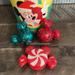 Disney Holiday | Disney Parks Holiday Mickey Mouse Glitter Jingle Bell Glow Cubes Set 3 | Color: Green/Red | Size: Os