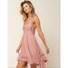 Free People Dresses | Free People Adella Frilled Chemise Rose Size S/P | Color: Pink | Size: Sp