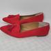 J. Crew Shoes | J. Crew Red Microsuede Women's Flats With Tassels Size 7.5 | Color: Red | Size: 7.5