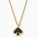 Kate Spade Jewelry | Kate Spade Everyday Spade Enamel Mini Pendant Black & Gold | Color: Black/Gold | Size: Os