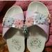 Disney Shoes | Frozen Ana Elsa Girls Slides 9/10 Sandals Beach Disney Purple White Shoes | Color: Purple/White | Size: 9/10