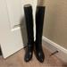 Nine West Shoes | Ladies Nine West Tall Black Wide Leg Boot Heeled To Knee In Size 7 | Color: Black | Size: 7