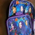 Disney Other | New Descendants Girl's 16" Backpack W/Detachable Lunch Box | Color: Black/Purple | Size: Osbb