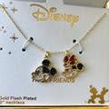 Disney Jewelry | Disney True Friends Minnie & Micky Mouse 14 K Gold Flash Plated | Color: Red/Silver | Size: Os