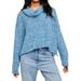 Free People Sweaters | Free People Bff Cowl Neck Sweater | Color: Blue | Size: Xs