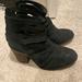 Free People Shoes | Free People Black Suede Strappy Boots | Color: Black | Size: 7.5