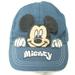 Disney Accessories | - Disney Mickey Mouse Blue Baseball Velcro Cap Hat Boys Os | Color: Black/Blue | Size: Osbb