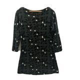 Anthropologie Dresses | Anthropologie Field Flower Womens Size Xs Sweater Dress Green Black Floral Knit | Color: Black/Green | Size: Xs