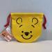 Disney Accessories | Disney Winnie The Pooh Fluffy Die Cut Drawstring Bag | Color: Red/Yellow | Size: 15cmx 15cm / 5.90 In X 5.90 In