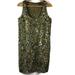 J. Crew Dresses | J Crew Iridescent Sequin Bling Shift Dress Size 4 | Color: Green | Size: 4