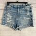 American Eagle Outfitters Shorts | American Eagle Outfitters Jean Shorts Curvy Hi-Rise Shortie Size 10 | Color: Blue | Size: 10