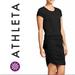 Athleta Dresses | Athleta Topanga V-Neck Ruched T-Shirt Dress Xs | Color: Black | Size: Xs