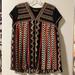 Anthropologie Tops | Anthropologie Ranna Gill Aztec Fiesta Top Size 4 | Color: Black/Red | Size: 4