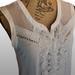 American Eagle Outfitters Tops | Eucae Sleeveless Henley Top - Medium | Color: White | Size: M - (17.5 X 24)