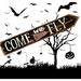 Disney Accents | Hocus Pocus Come We Fly Wooden Sign Halloween Decor Nwt | Color: Black/Cream | Size: Os