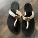 Gucci Shoes | Authentic Gucci Flat Marmont Leather Thong Beige Classic Sandals Size Eu38 | Color: Cream | Size: Eu 38