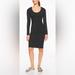 Athleta Dresses | Athleta Carefree Long Sleeve Dress Size Large Tall | Color: Black/Gray | Size: L