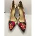 Jessica Simpson Shoes | Jessica Simpson Heels Size 8 M Pink Floral Pumps Pointed Toe Stiletto 4" | Color: Pink | Size: 8